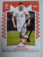 Karta topps autograf Polska Sebastian Szymański PZPN