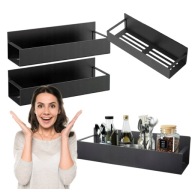 ZESTAW 2X PÓŁKA MAGNETYCZNA NA LODÓWKĘ PRALKĘ ORGANIZER KUCHENNY CZARNY