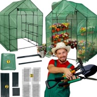 SZKLARNIA STAZER OGRODOWA DUŻA FOLIAK STABILNA ZAMEK 1,43 x 1,43 m x 195 cm