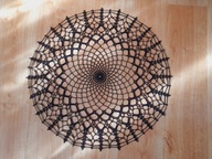 Serwetka szydełkowa czarna 64cm rękodzieło