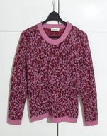 Sweter W Panterkę Z Wełna Różowy Modström |R. M