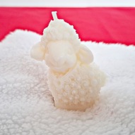 Naturalna świeczka sojowa Mini Baranek, świeczki na Wielkanoc mały Baranek