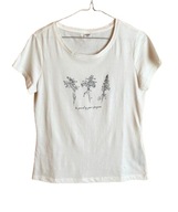 Biały t-shirt z nadrukiem