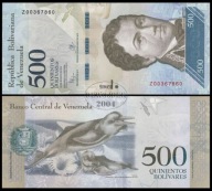 BNB - WENEZUELA 500 Bolivares 2016 Z # seria zastępcza # P94ar # UNC