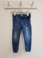 RIVER ISLAND spodnie jeansy z przetraciami 92 cm