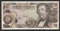 Austria 20 schilling 1967 - Carl Ritter Ghega - P-N