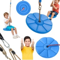 HUŚTAWKA OGRODOWA DLA DZIECI PLASTIKOWA WISZĄCA OKRĄGŁA DYSK MOCNA
