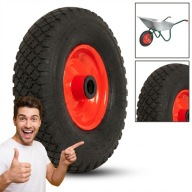 KOŁO KÓŁKO DĘTKOWE TACZKI WÓZKA MOCNE ŁOŻYSKO 136KG 260MM 3.00-4