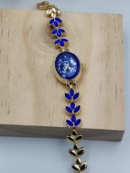 Kurren Zegarek damski złoty chabrowe listki,tarcza STYL i DESIGN