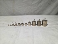 Zestaw odważników mosiężnych precyzyjnych 1-100g