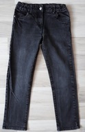 George spodnie jeansowe skinny 128-134cm czarne