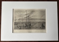 Taganrog nad Morzem Azowskim - Rosja Carska 1845 - żaglowiec i karawana