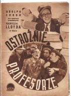 OSTROŻNIE PROFESORZE -wyk. HAROLD LLOYD -film program kinowy -lata 30-te
