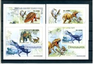 A46517)Dinozaury: Sao Tome 4901 - 4904 Einzelblocks nieperforowac**