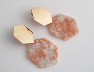 ORYGINALNE WISZĄCE KLIPSY POZŁACANE MELANŻ