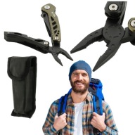 MULTITOOL NARZĘDZIE WIELOFUNKCYJNE M-TAC NÓŻ PIŁA NIEZBĘDNIK Z KABURĄ OLIVE