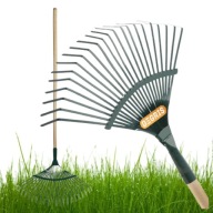 GRABIE OGRODOWE WACHLARZOWE DO LIŚCI TRAWY METAL 42 x 183cm