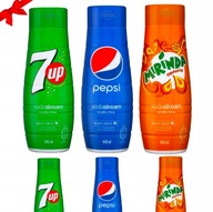 SYROP KONCENTRAT DO SATURATORA SOK DO WODY SODASTREAM 7UP MIRINDA PEPSI x3