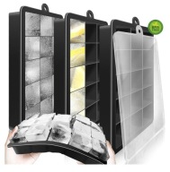 Forma silikonowa na 15 kostek lodu pojemnik z pokrywką