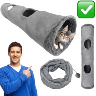 INTERAKTYWNA ZABAWKA DLA KOTA TUNEL PLUSZOWY 120 cm Z PIŁECZKĄ| REVERSE