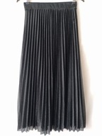 Spódnica czarna, plisowana mieniąca - S