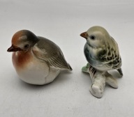 Para Vintage Figurek Ptaków Porcelana Retro