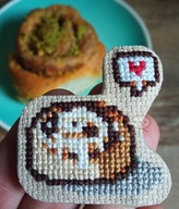 cynamonka ciasto haft zawieszka brelok