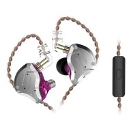 Słuchawki Przewodowe Dokanałowe Doszune KZ ZS10 Pro Hybrydowe - Fioletowe