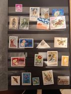 znaczki ze Swiata z Klaserem 15 kart 30 stron wszystko na foto kl 300/18