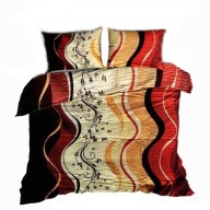 Pościel kora lux 200x220 + 2x70x80 zamek K 208 Fale dunaju