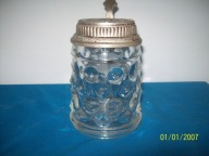 -OBNIŻKA--Unikatowy stary szklany kufel karczmiak 0,5L