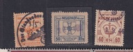 Polska - Niemcy, okupacja 3 znaczki opłat miejskich, GG /AM/