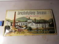 STARA TABLICA REKLAMA ARCYKSIĄŻĘCY BROWAR W ŻYWCU 50cm x 27,5cm