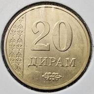 *TADŻYKISTAN [0764]*20 diramów 2011 Republika Tadżykistanu *UNC Holder