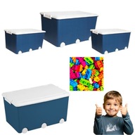 POJEMNIK NA ZABAWKI DUŻY NA KÓŁKACH PLASTIKOWY SKRZYNIA 60L 36X31,5X57CM