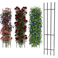3X PERGOLA OGRODOWA METALOWA PODPORA PNĄCZY RÓŻ KWIATÓW 150CM ZESTAW CZARNA