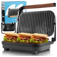 GRILL ELEKTRYCZNY OPIEKACZ DO KANAPEK PANINI TOSTER SKŁADANY NON-STICK