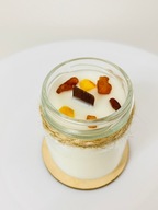 Świeczka sojowa zapachowa delikatny bursztyn z drewnianym knotem