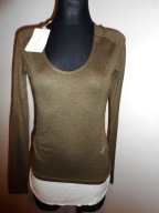 BERSHKA bluzka roz s kolor khaki NOWA