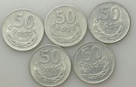 PRL - zestaw 5 x 50 groszy 1957-1978