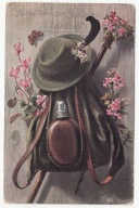 EKWIPUNEK ALPEJSKI WĘDROWIEC KAPELUSZ SZAROTKA LASKA PLECAK MANIERKA MOTYL