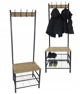 WIESZAK NA UBRANIA KURTKI Z PÓŁKĄ NA BUTY STOJĄCY STOJAK DO PRZEDPOKOJU