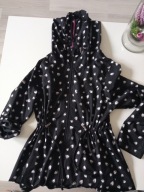 Denim Parka lekki zwiewny prochowiec z kapturem r S