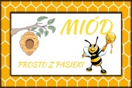BANER PLANDEKA SPRZEDAŻ MIODU, MIÓD 100x50 1x0,5