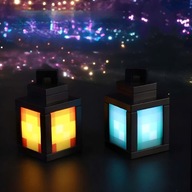 Brelok LED Latarnia – styl Minecraft, świecący gadżet, 2 kolory