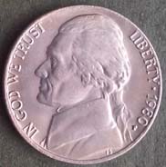 5 centów - 1980 "P" USA - Thomas Jefferson