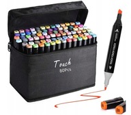 MARKERY ALKOHOLOWE 80 SZT DWUSTRONNE FLAMASTRY TOUCH SKETCH ZESTAW