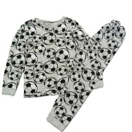 PIŻAMA CHŁOPIĘCA BAWEŁNIANA DŁUGI RĘKAW -PIŁKA ROZM.128/134__TU