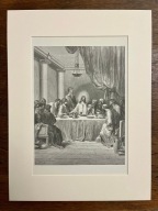 Ostatnia Wieczerza Gustave Dore, obraz w ramie 30 x 40, grafika biblijna