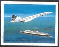 ST. VINCENT -statki pasażerskie "Queen Elizabeth 2"1989 **Mi B-71(1138)
